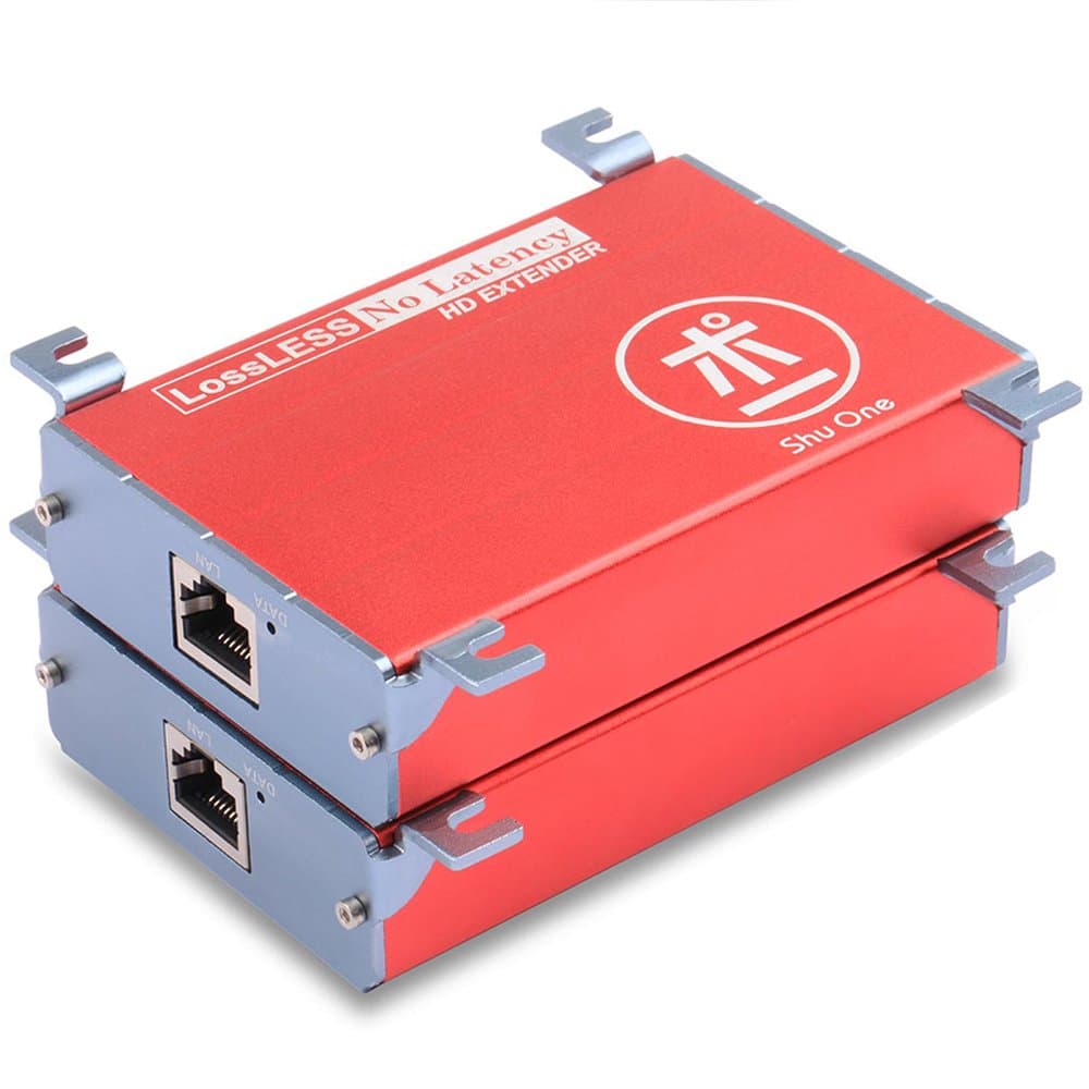 HDMI Extender Over Cat5/Cat5e/Cat6/Cat6e signle LAN Cable Up to 100m 328ft ,No Latency Lossless Support Full HD 1080P RJ45 A/V Extender for DVR,DVD,Home Theater