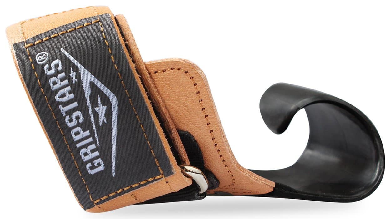 Gripstars, Cutting-Edge Lifting Straps – Flexible Rubber Hooks, Leather Straps – for Weightlifting, Rehab
