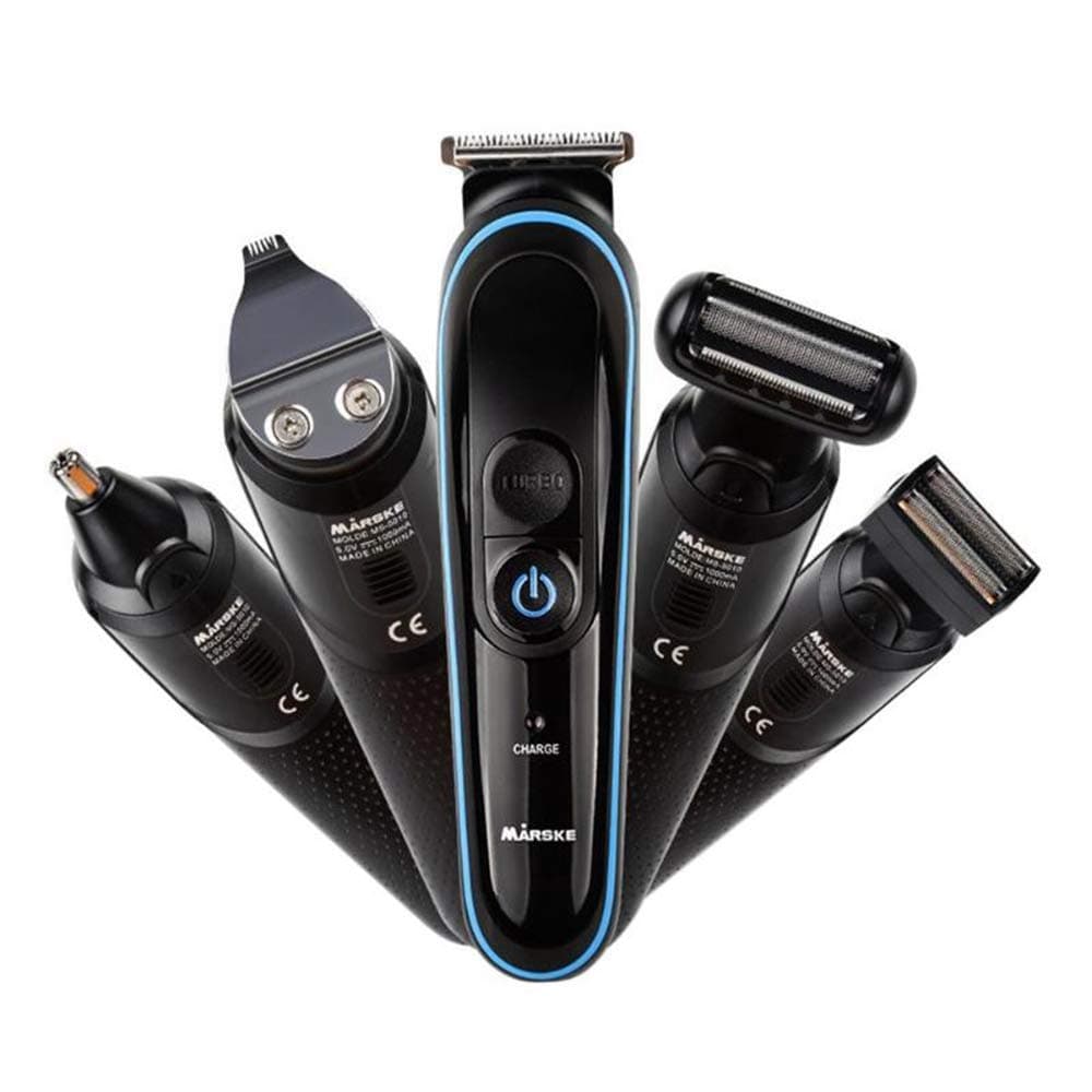 MARSKE Professional Electric Hair Clipper 5 in 1 Multi-function a Haircut Rechargeable Beard Nose Hair Trimmer Hair Machine,Us