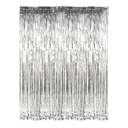 Days Off Foil Curtain (Silver, 6 X 3 Feet) - Pack of 4
