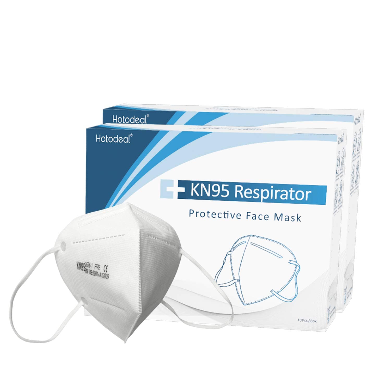 HOTODEAL KN95 Mask Safety Mask Comfort Breathable Mask Earloop Style 20 Pack