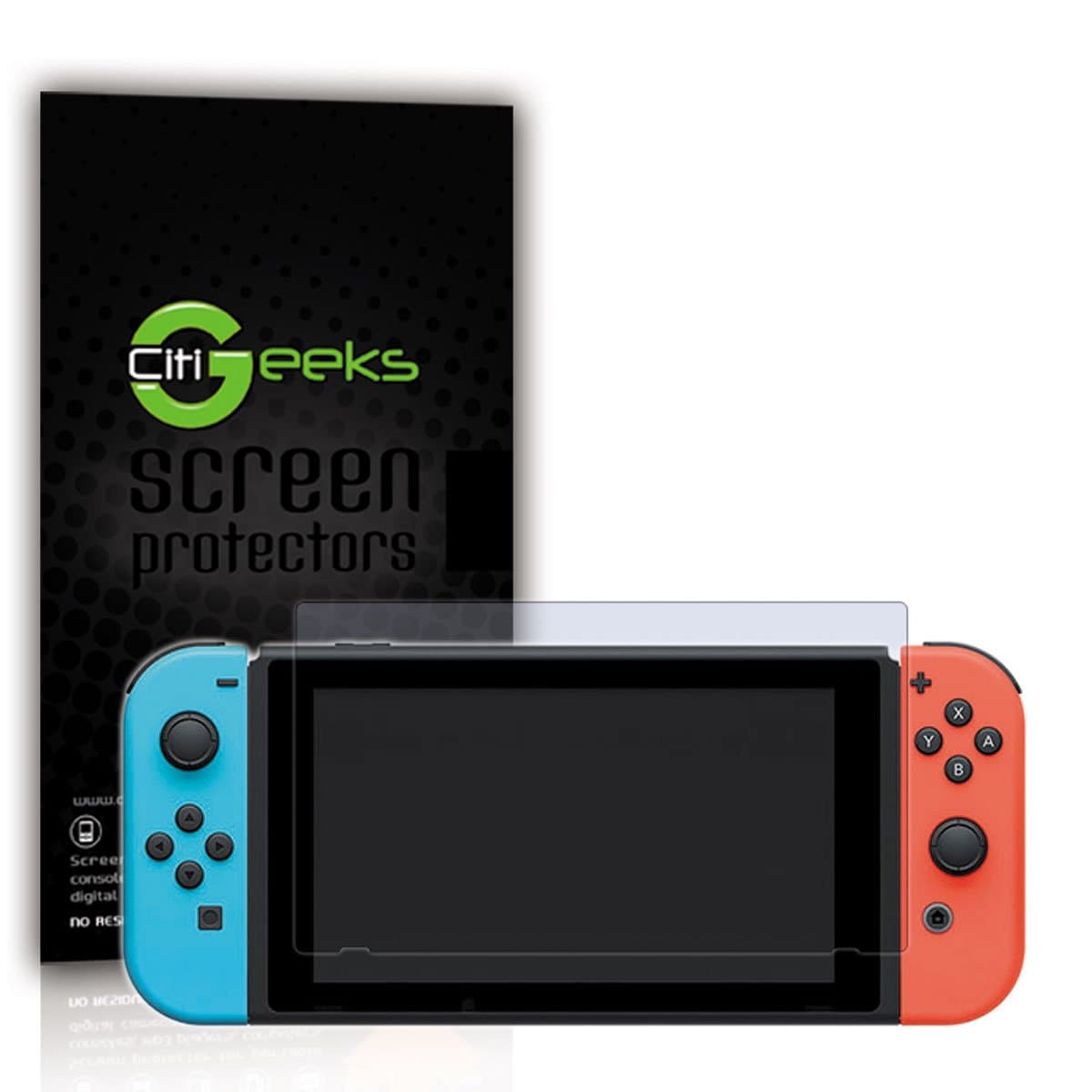 CitiGeeks@ Compatible Nintendo Switch High Definition (HD) [Anti-Glare] Screen Protector Maximum Clarity [3-Pack] Fingerprint Resistant Semi-Matte