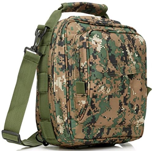 NB-24 Small Tactical Bag with Strap for Gun Storage, Hiking, Tactical, Camping (Digital Camo)