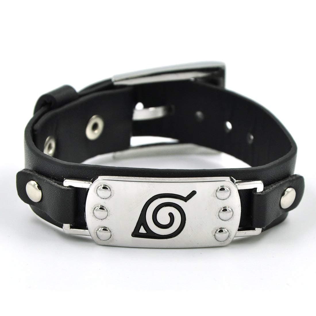Anime Cosplay Bracelet with Metal Black Bangle
