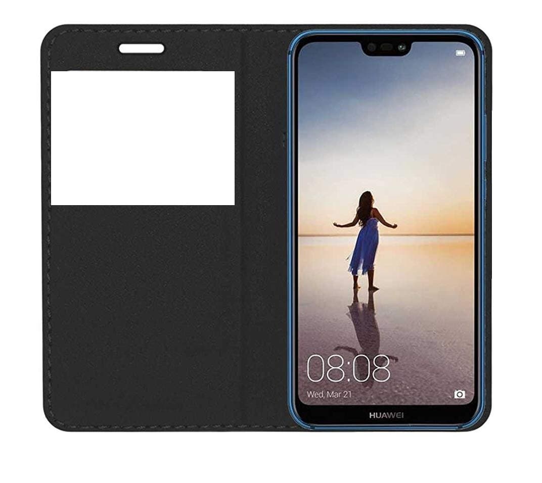 Icod9 Smart S-View Flip Cover for Huawei nova 3e (Black)