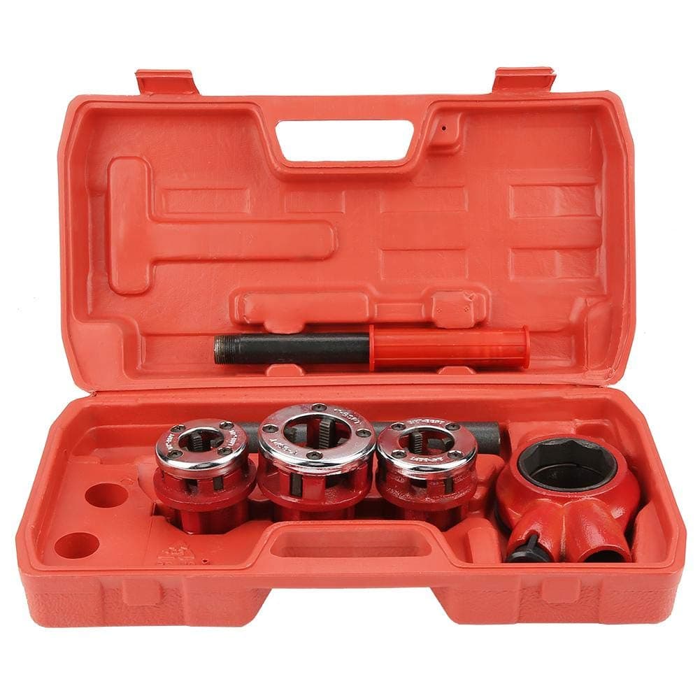 Pipe Threading Kit, Dies Manual Plumber Pipe Threading Kit Threader Tool Apply To The Threading Work of Pipe and Iron Pipe Meet Your Basic Needs In Work(#01)