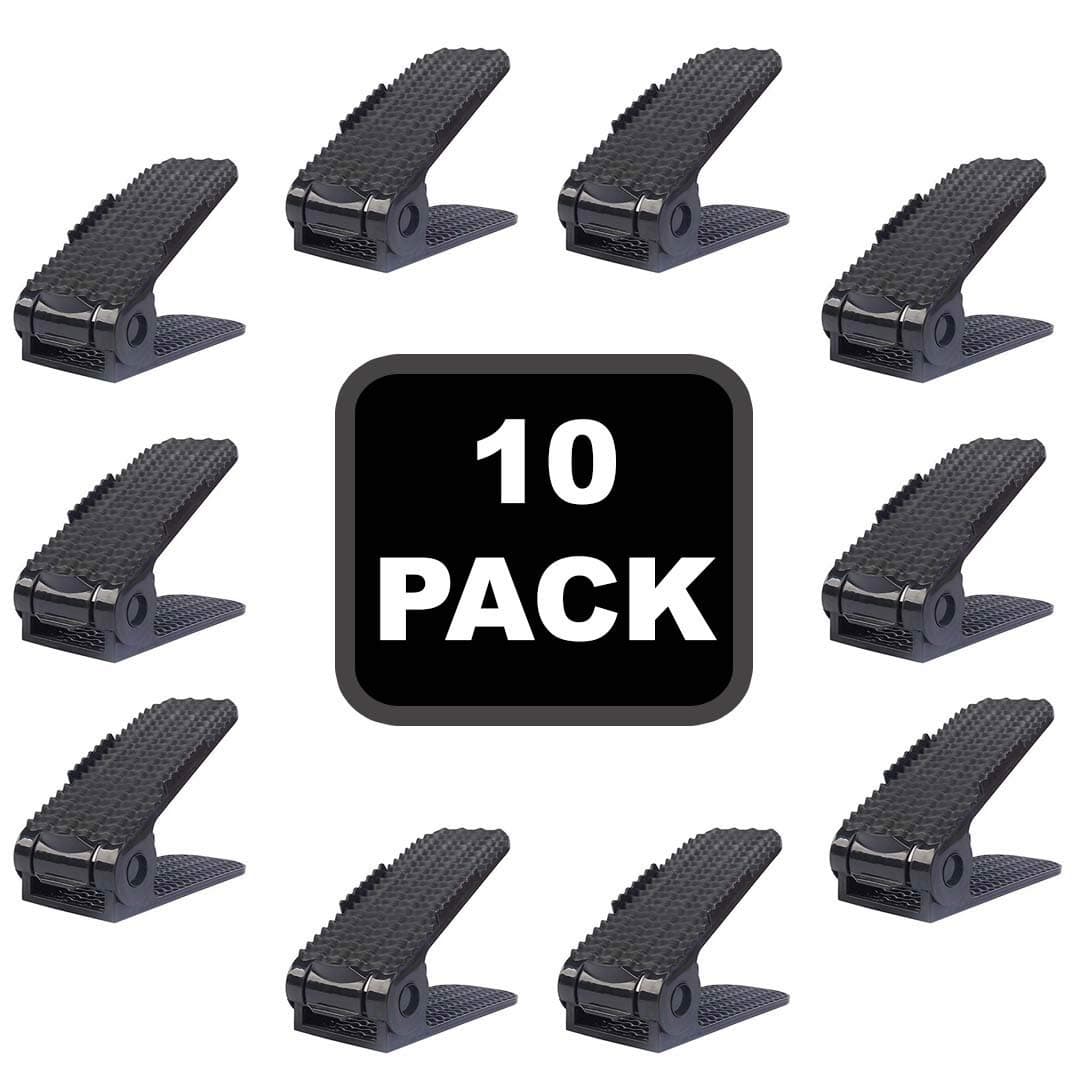 Hanying Adjustable Shoe Slots | Shoe Rack Space Saver | Adjustable Shoe Slots Rack (Black)