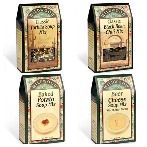 Wildwood Soup Mix Bundle (4 Pack): Classic Black Bean Chili, Classic Tortilla, Beer Cheese and Baked Potato