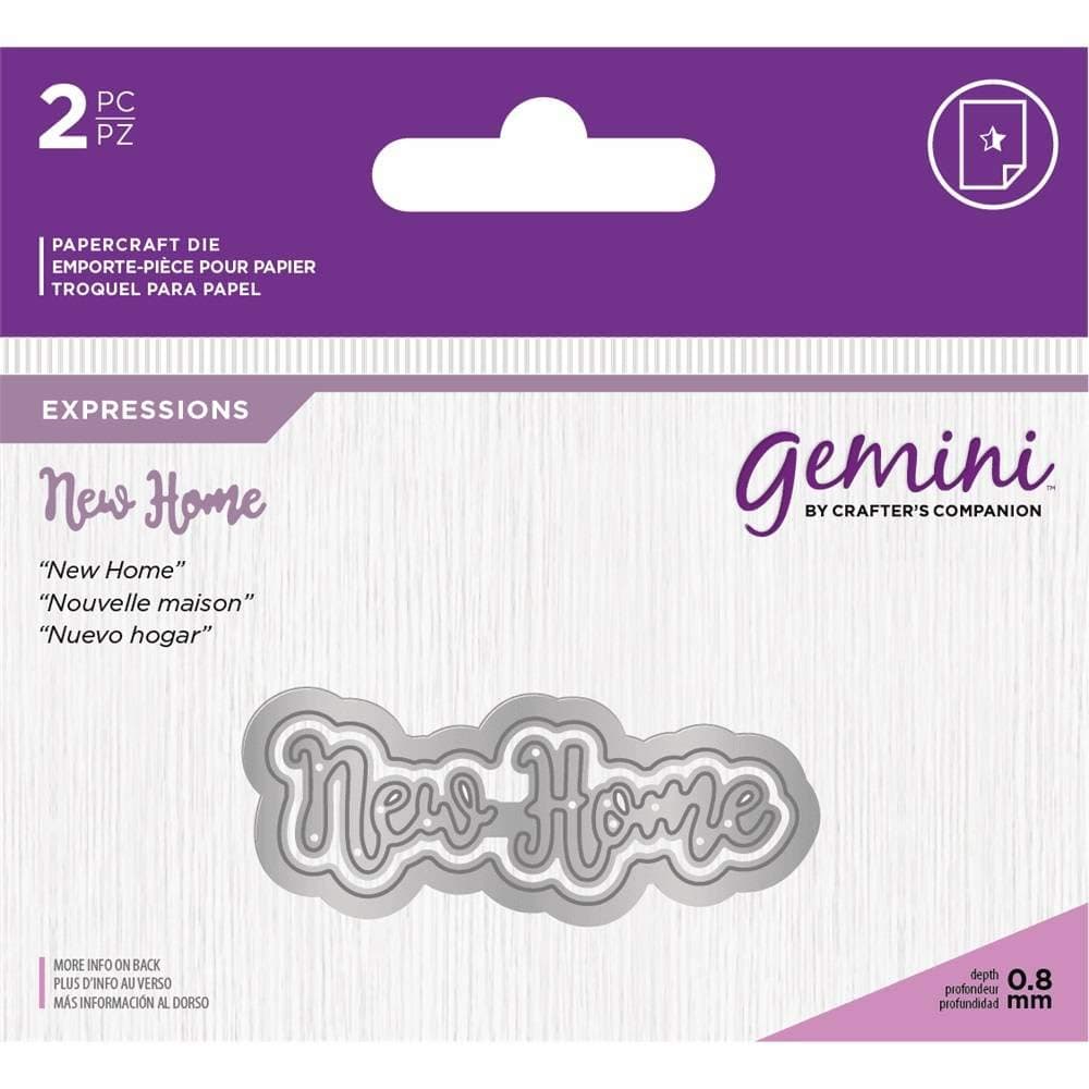 Gemini Essentials Only Mini Words Collection Craft Cutting Dies - New Home