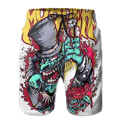 Non Denim Elastic Holiday Shorts The Popular Style Man's Devil Dagger