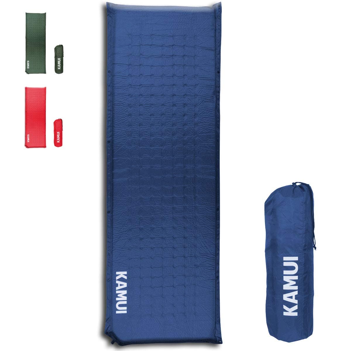 KAMUI Self Inflating Sleeping Mat - 5 cm Thick Pad Camping Pad Connectable with Multiple Mattresses for Tent, Couple, and Family Camping