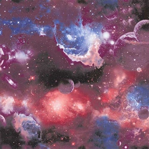 ProSoft Waterproof 1 mil PUL Print - Sunset Red Galaxy (Made in USA, sold by the yard)