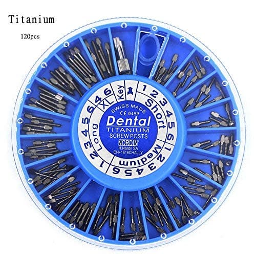 120Pcs/box Assorted Dental Endodontic Pure Titanium Screw Post Kit WithTools