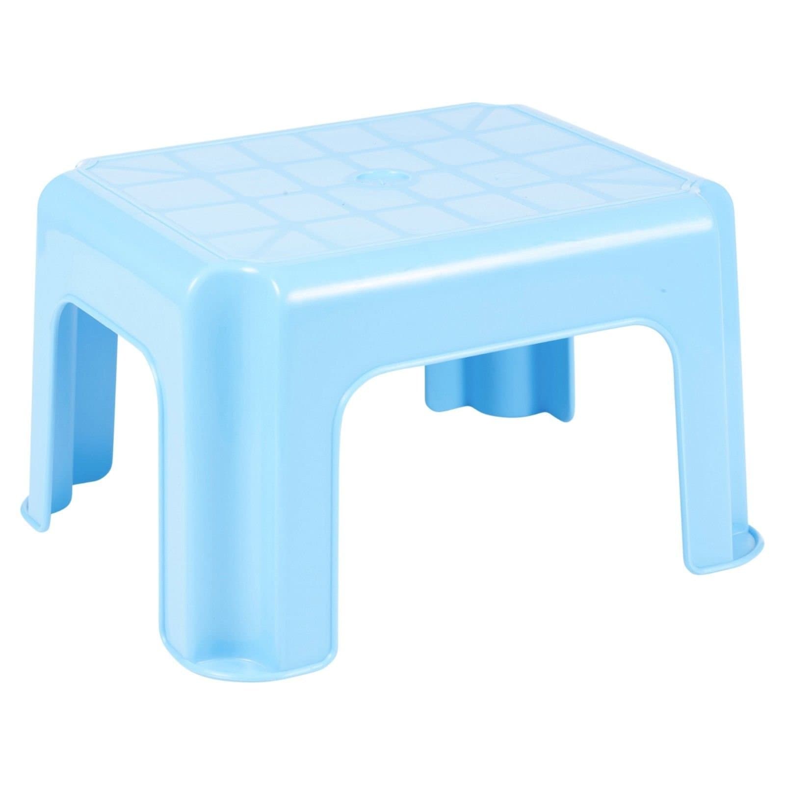 Easygift Products Multi Purpose Step Stool Sturdy Stackable Plastic Blue