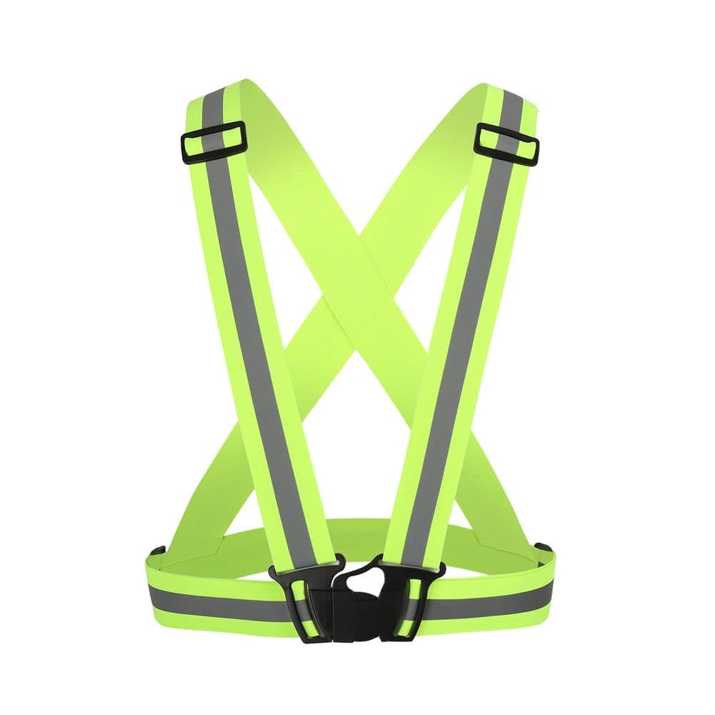 Syfinee Reflective Vest Adjustable Safety Security High Visibility Jacket Waist Belt Stripes for Outdoor Jogging, Cycling, Walking, Motorcycle Riding and Running