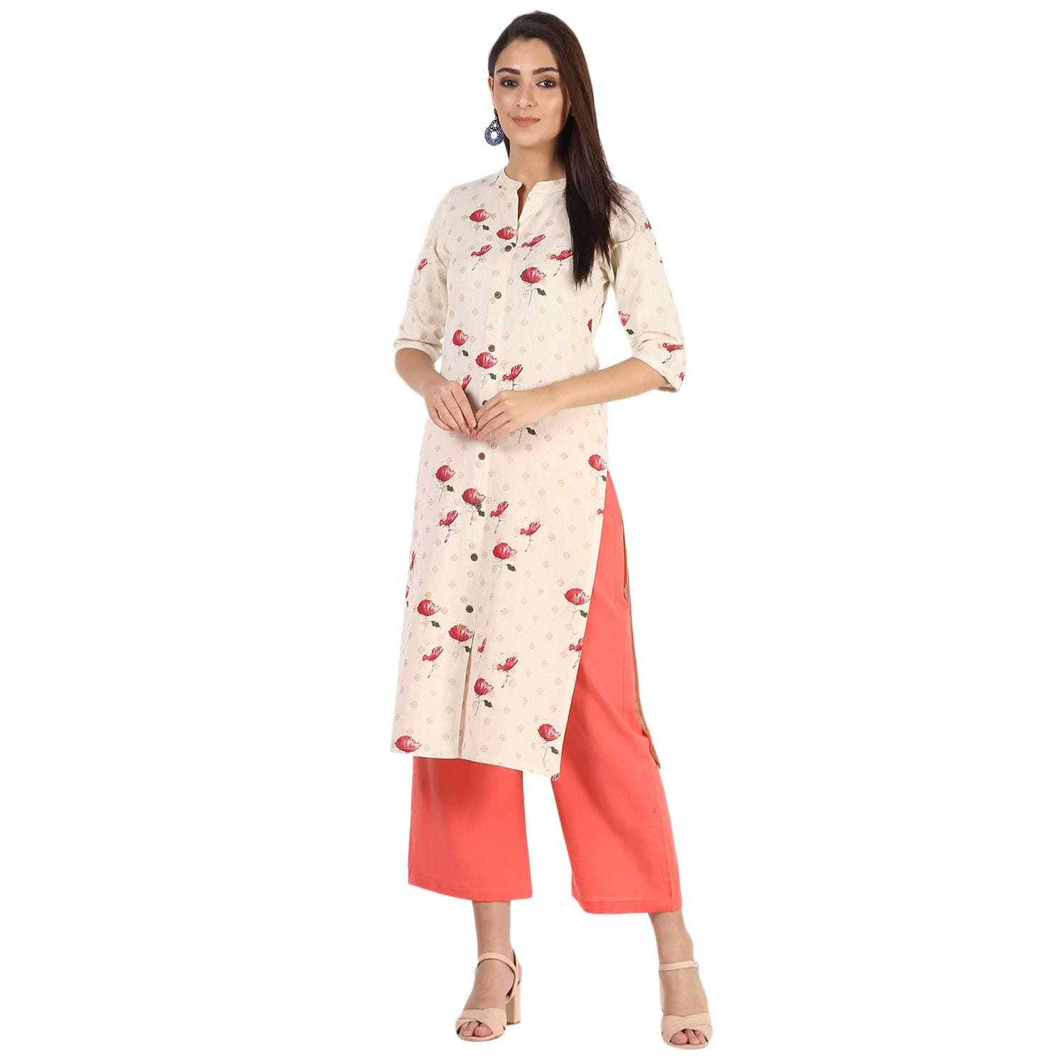 Women's Cotton Straight Kurta with Pant Set