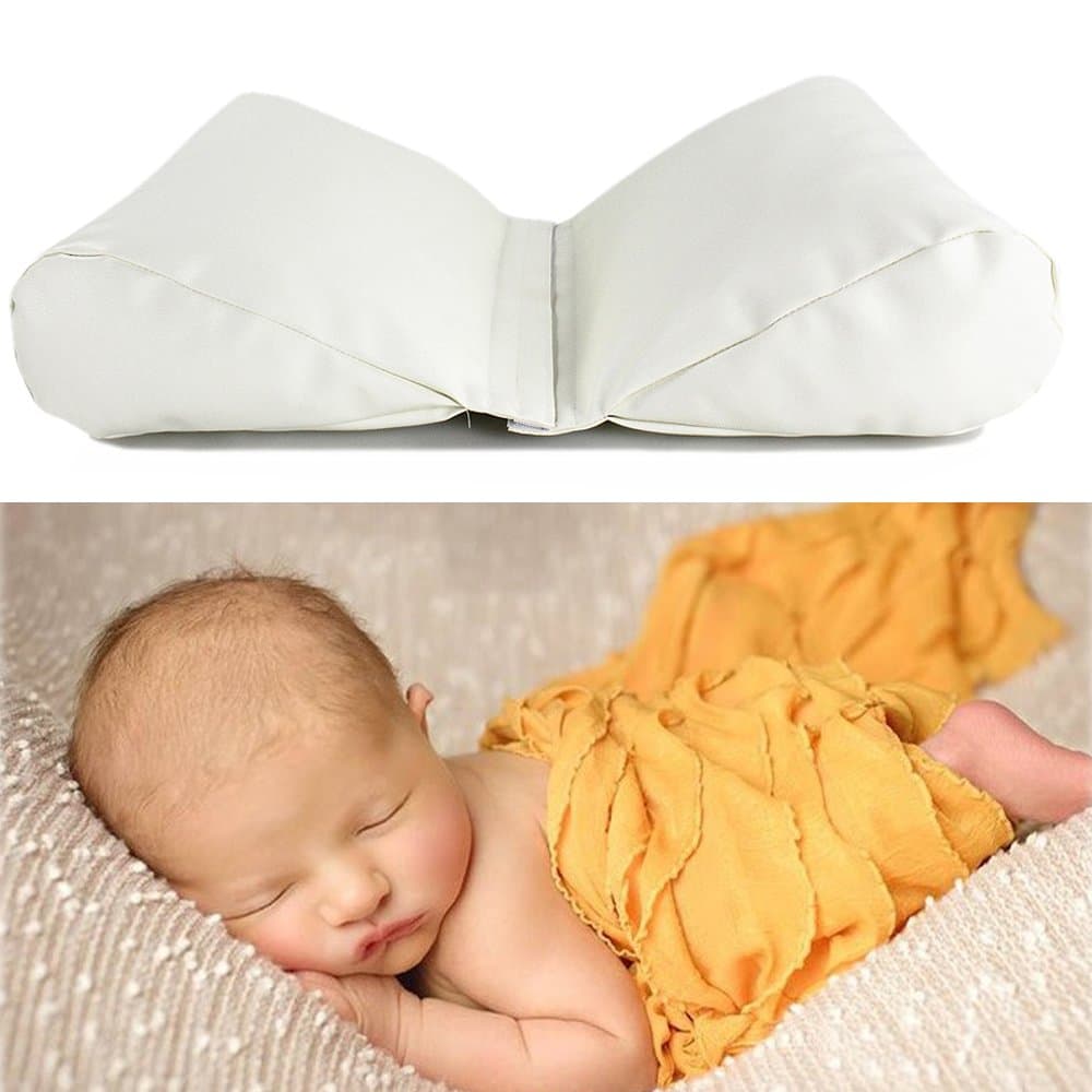 Newborn Photography Poser Pillow Props | 2 PC Wedge Shaped Adjustable Baby Posing Pillows | Infant Butterfly Wheat Positioner Pillow Photo Prop | Basket Filler | 2018 Design & Quality Girl Or Boy (1)