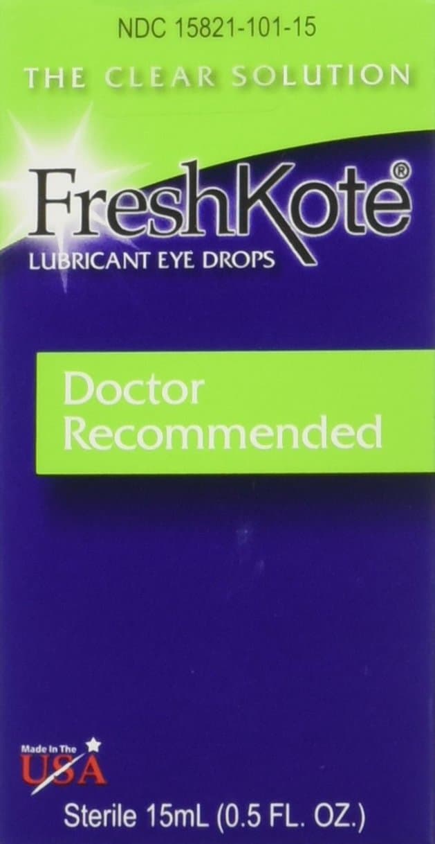 Freshkote Lubricant Eye Drops 15 Ml (2 Pack)