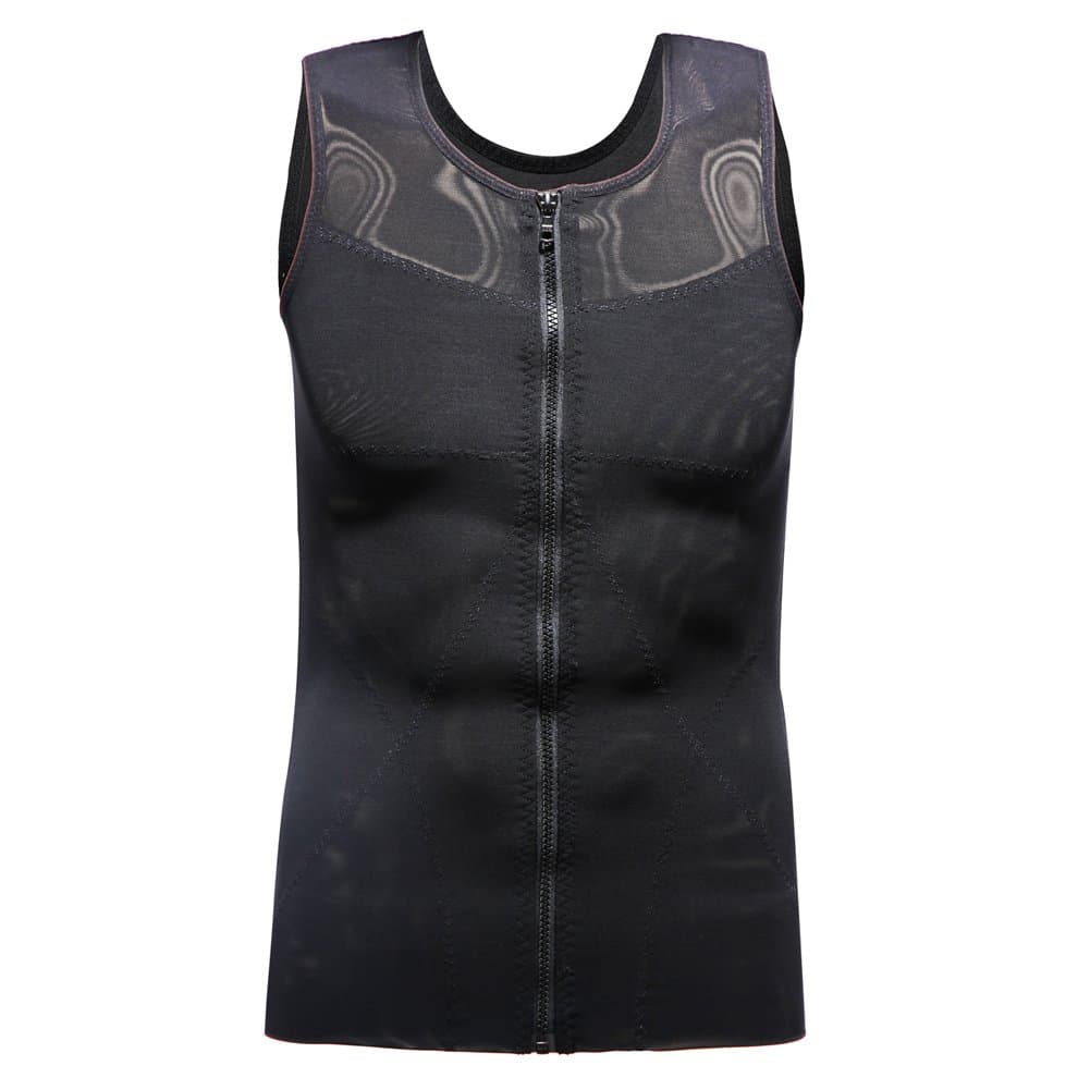 DerssityMen Chest Compression Vest Slimming Body Shaper Tummy Control Undershirt Vest Tops for Weight Loss