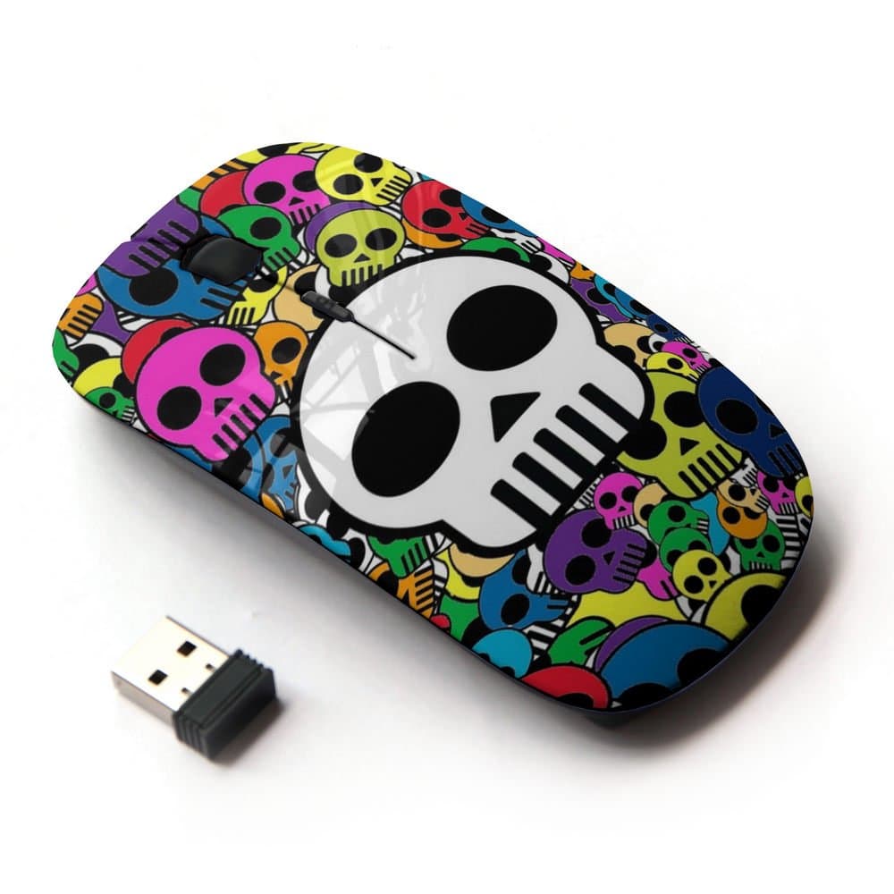 KOOLmouse [ Optical 2.4G Wireless Mouse ] [ Skull Wallpaper Colorful Pirate Drawing ]