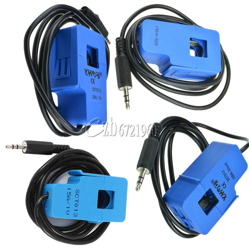 SCT-013-000 100A Non-invasive AC Current Sensor Split Core Current Transformer - Blue