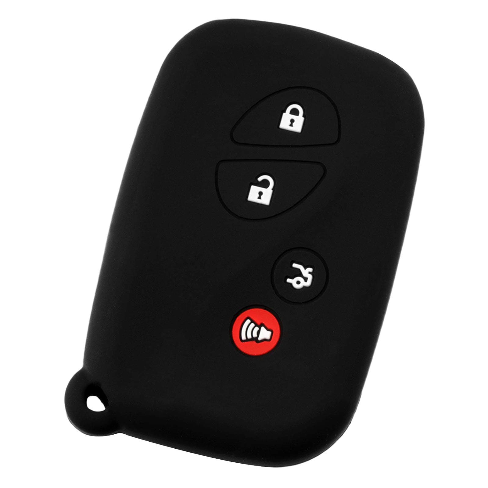 For 05-17 Leux Vehicles Rubber Keyless Entry Remote Key Fob Skin Cover 4btn