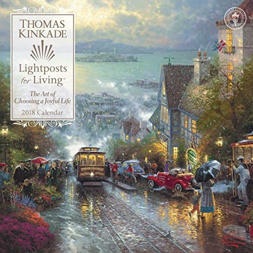Official Thomas Kinkade Lightposts for Living 2018 Wall Calendar