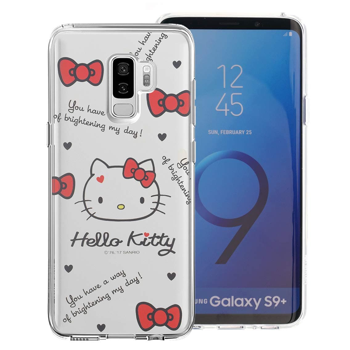 Galaxy S9 Plus Case Hello Kitty Cute Clear Jelly Cover for [ Samsung Galaxy S9 Plus ] Case - Icon Hello Kitty