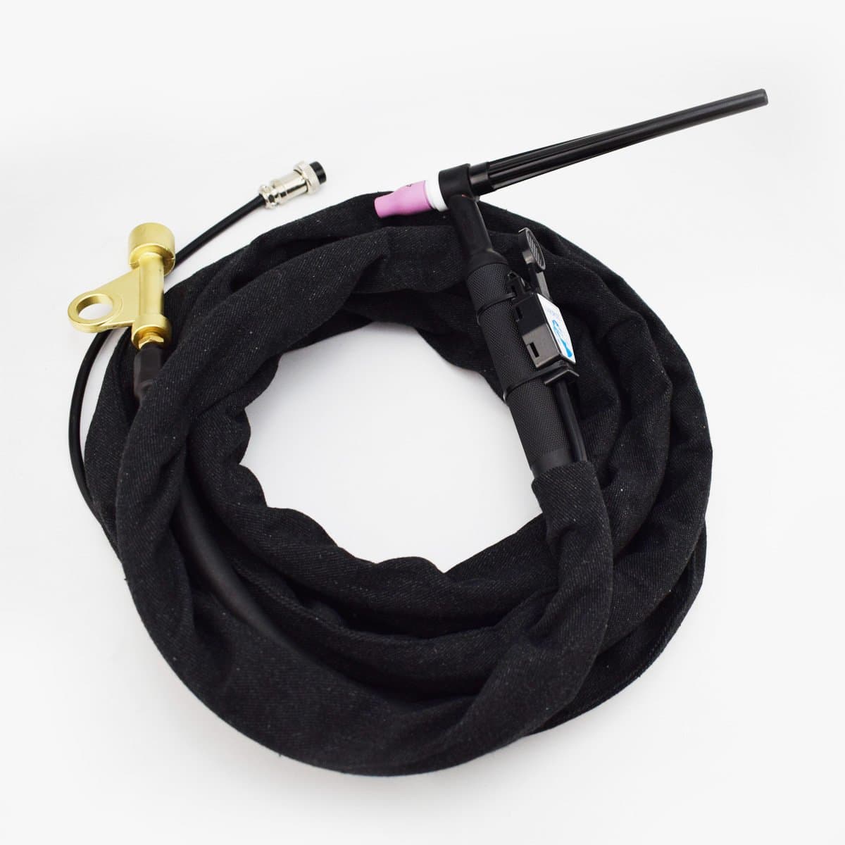 Flex TIG Torch WP-9F 125Amp Air Cooled 12.5Feet 4M Welding Hose Cable Adapter 105Z57 5/8-18UNF RH Connector Cloth Hood