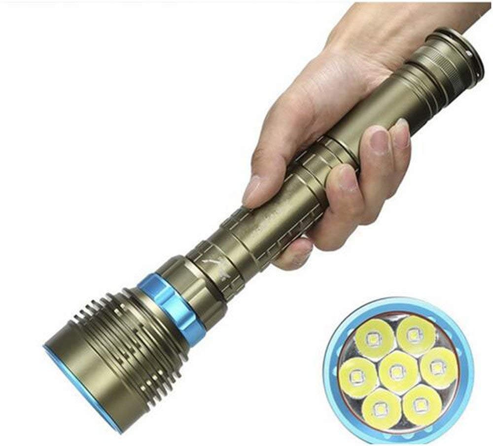 Eplze Underwater 12000Lm Diving Torch 7x CREE XM-L2 LED Flashlight + 18650 Battery