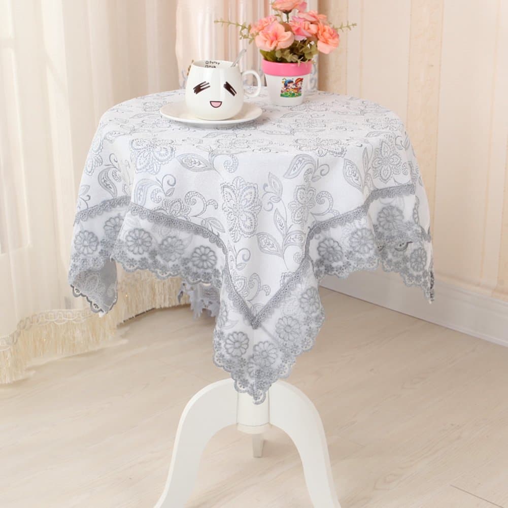 Bedside table cloth tv washing machine refrigerator cover towels tablecloth-E 60x60cm(24x24inch)