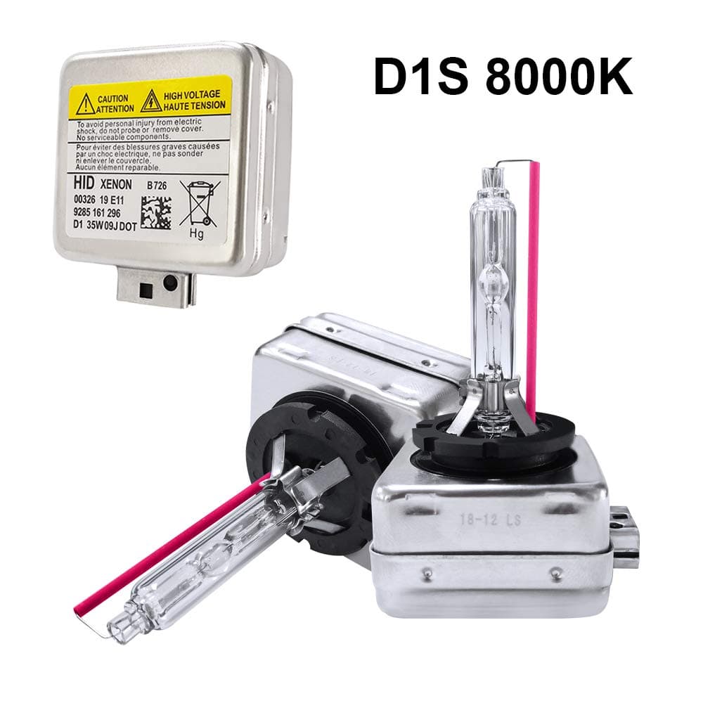 Dinghang D1S 8000K 35W Xenon HID Headlight Replacement Bulbs, High And Low Beam Hid Headlights (2pcs)