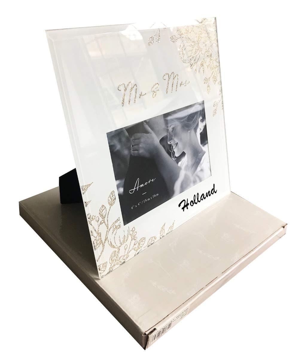 Personalised Wedding Frame Gift Mr Mrs Photo Couples Bride Groom Newlywed Name