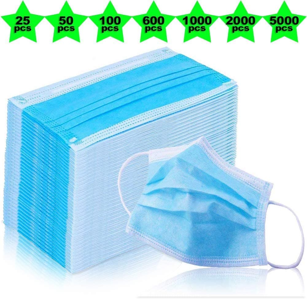 Kennedy Disposable Earloop Face Masks，Great for Virus Protection and Personal Health (1000)