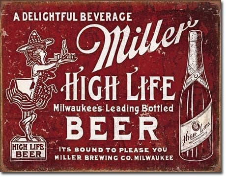 Miller - Bound To Please Tin Sign 16 x 13in
