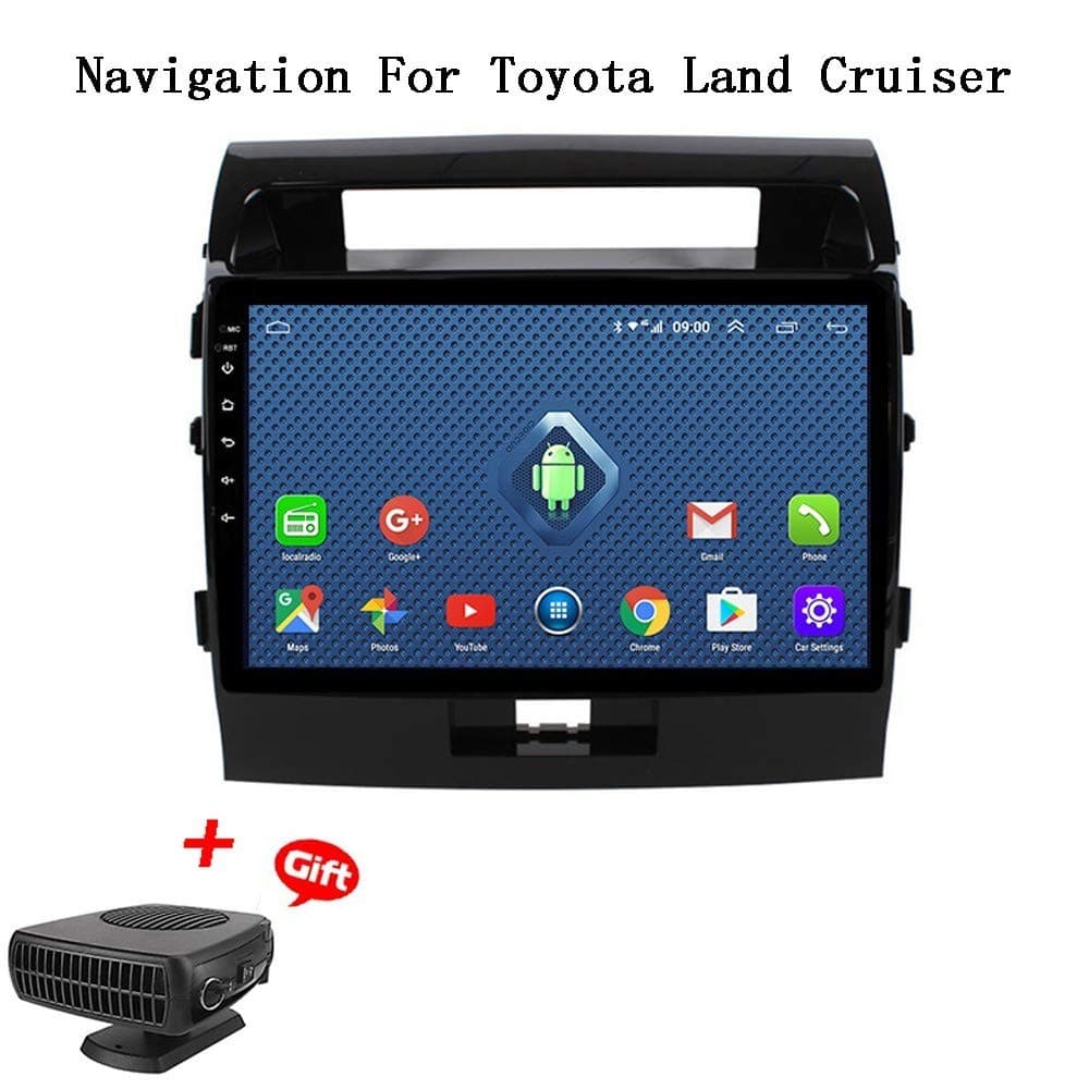XBRMMM 10.2 Inch Android System for Toyota Land Cruiser LC200 2008-2013 Auto Radio GPS System with Navigation Stereo Radio Bluetooth Mirror Link Full Touch Screen, AM FM RDS BT, 4G+WiFi