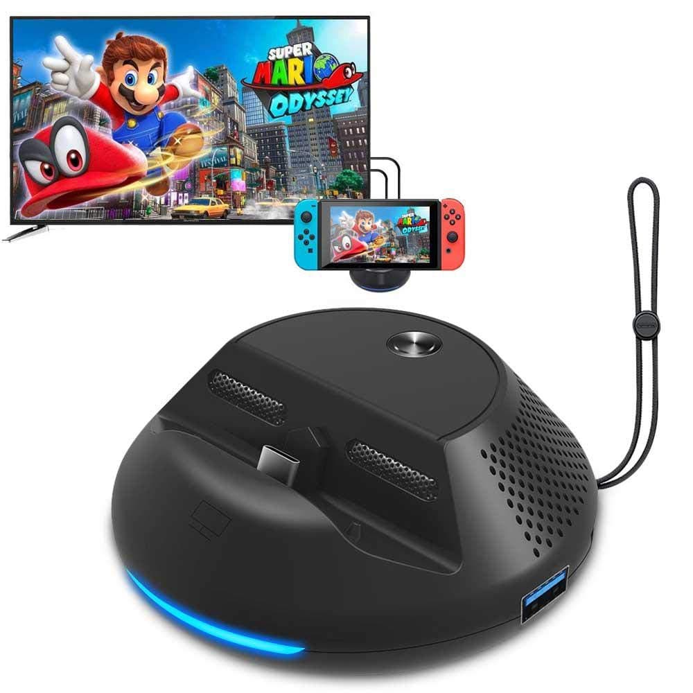 LayOPO 4 in 1 Charging Station for Wii Remote Control with 4 Charging Ports and 4 Rechargeable Batteries, Charging Station for Nintendo Wii Controller