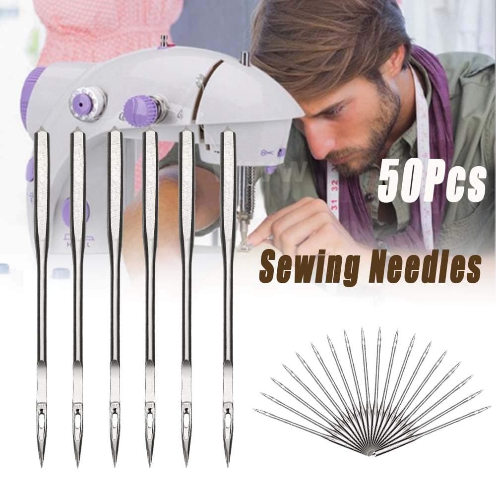 CHDHALTD 50Pcs Sewing Machine Needles, Universal Home Sewing Machine Needles Craft for Brother Janome Singer Tool