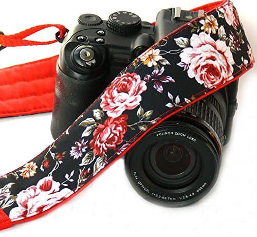 Red Roses Camera Strap. Canon Nikon Camera Strap. Photo Camera Accessories; 113