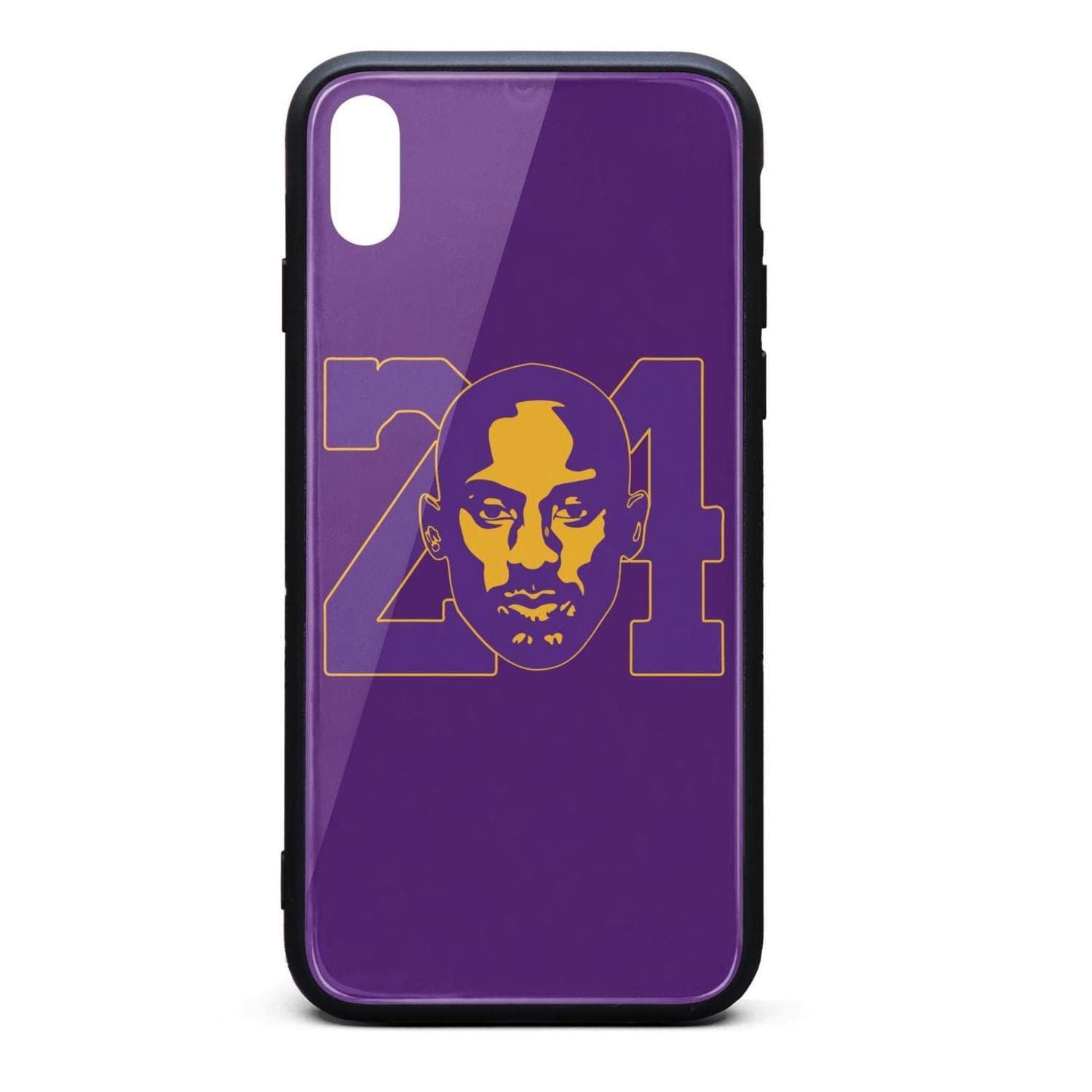 Black-Mamba-Kobe-Bryant-#24- for iPhone X Case Good Shock-Absorption TPU Rubber Frame Hard PC Back Shell