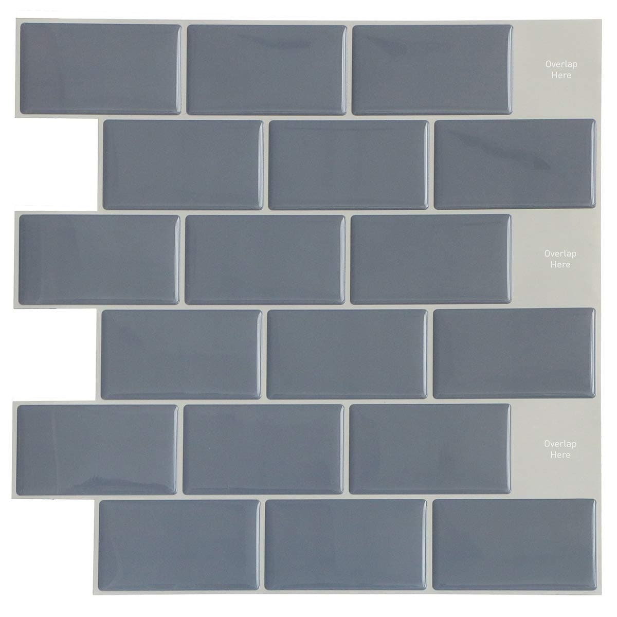 Joqixon Peel and Stick Tile Backsplash for Kitchen, 3D Brick Self on Tiles Splashback, Waterproof Vinyl Wall Tiles for Bathroom, 12"x12" 4 Sheets