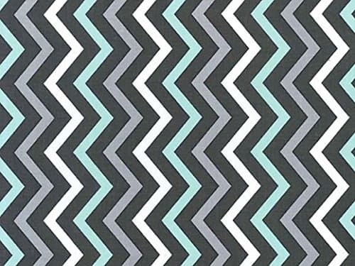 Michael Millar Mini Chic Chevron Poplin Quilting Fabric Grey - per metre