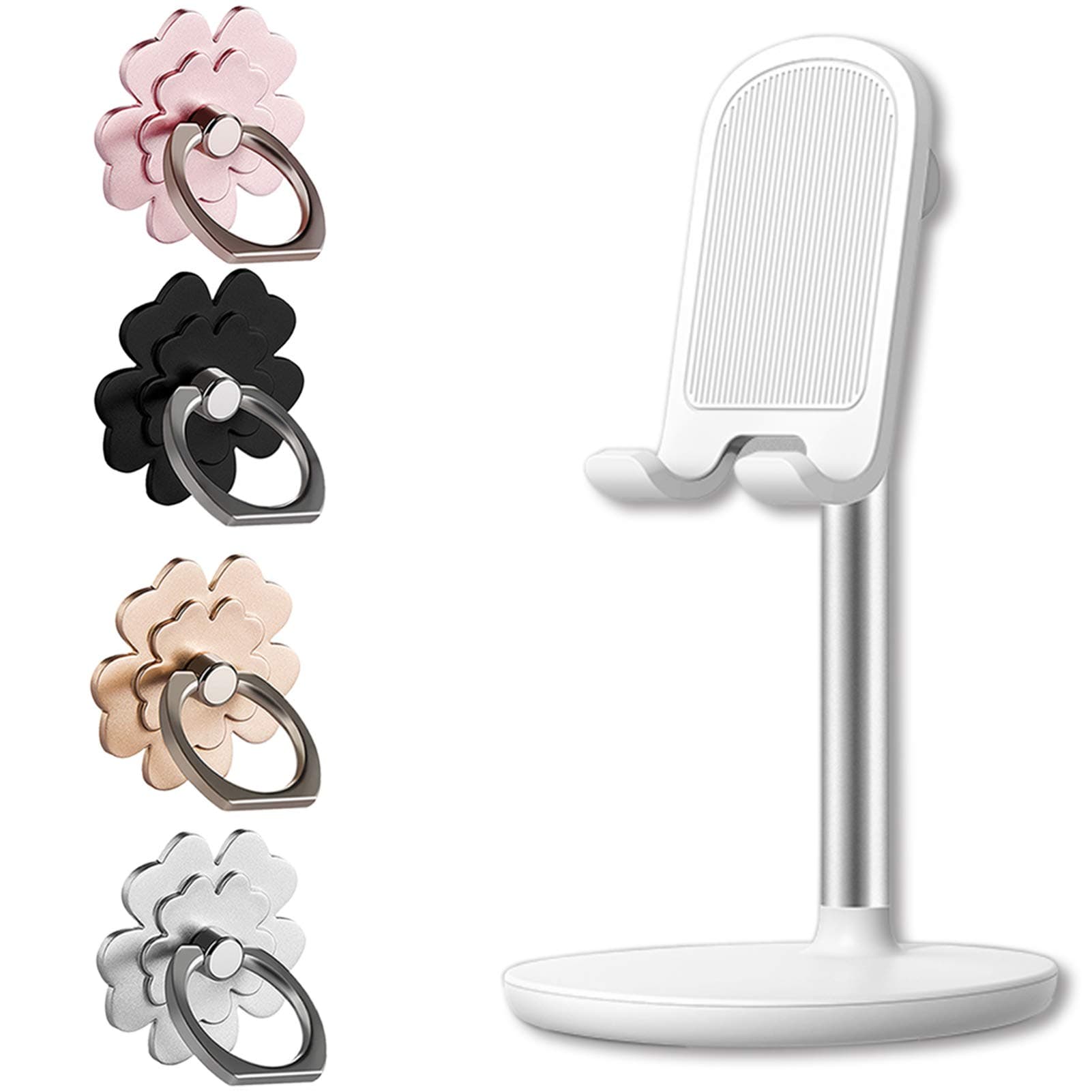 Cell Phone Stand [5 Pack] - Universal Phone Finger Ring Grip Stand Holder Compatible with iPhone Xs Max XR X 8 7 6 6s Plus, Samsung Galaxy S9 S8 Plus S7 S6 Other Smartphones