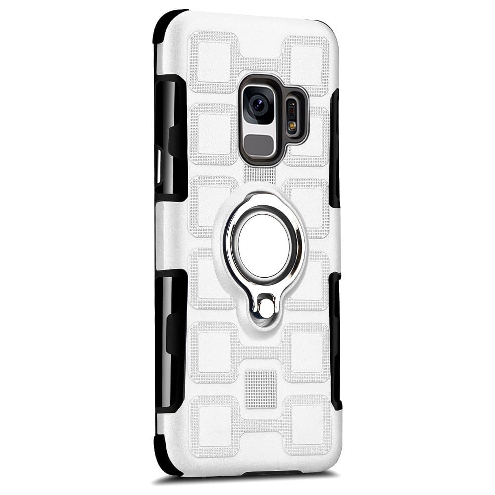Case for Samsung Galaxy S9 / S9 Plus Phone Case with Kickstand Heavy Duty Shockproof Hard PC Cover Magnetic Ring Holder Stand