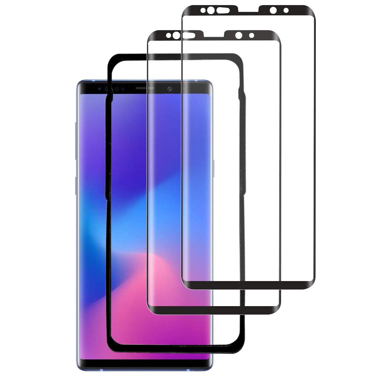 ROSEE Note 9 Screen Protector Glass (2 PACK) (Alignment Frame Tool),Note 9 Screen Protector Tempered Glass 9H Hardness/ 3D Curved/Case Friendly/HD Clear Film for Samsung Galaxy Note 9