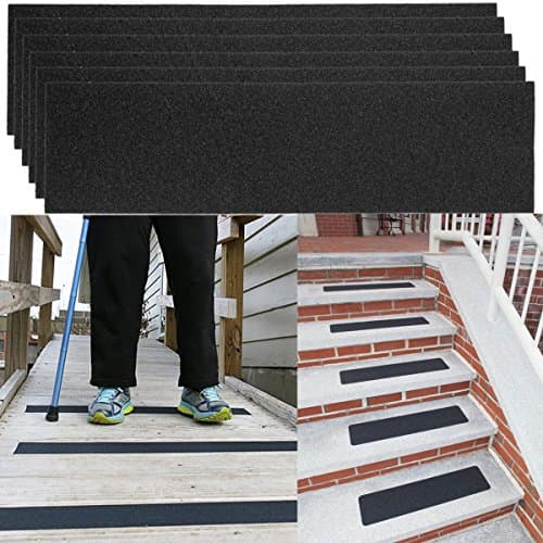 12 Pack Non-slip 24” x 6” Step Safety Treads Grip Tape For Skateboard Strips and Stairs Safety Adhesive Stair Treads For Kids, Elders And Pets, Prevents Slipping