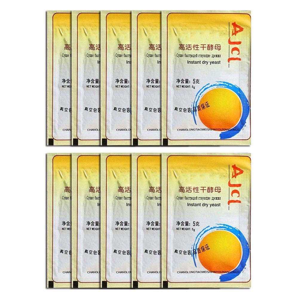 Heilsa 50g Bread Yeast for Baking, 5g/1Pack Bread Yeast Active Dry Yeast High Glucose Tolerance Kitchen Baking Supplies, 10PCS