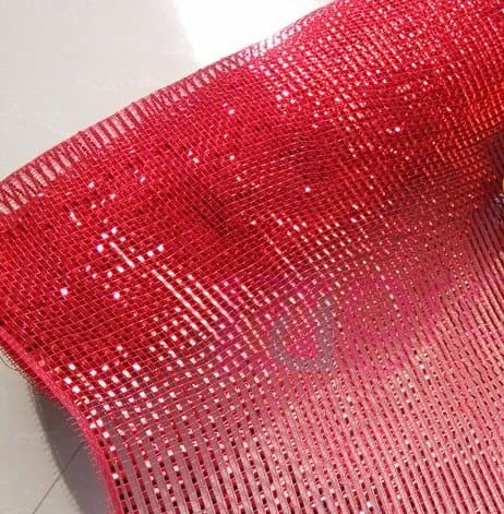 Red Metallic Deco Mesh Roll - 21" x 30 Ft