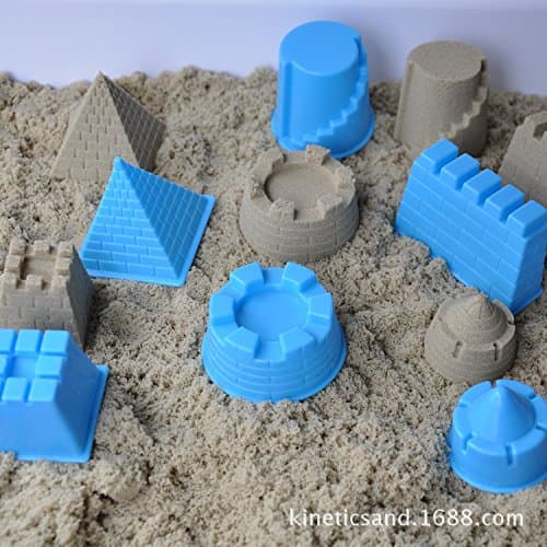 YOUREN Kinetic Motion Sand Building Random Color Castle Mold Modeling Toy, 6 Pack
