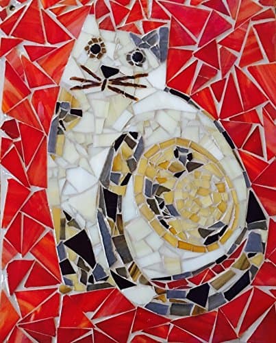 Mosaic Cat Sun Catcher/ Wall art. 8" x 10" Custom Cat Colors Mosaic Suncatcher/ Wall Art. Stained glass Mosaic Panel